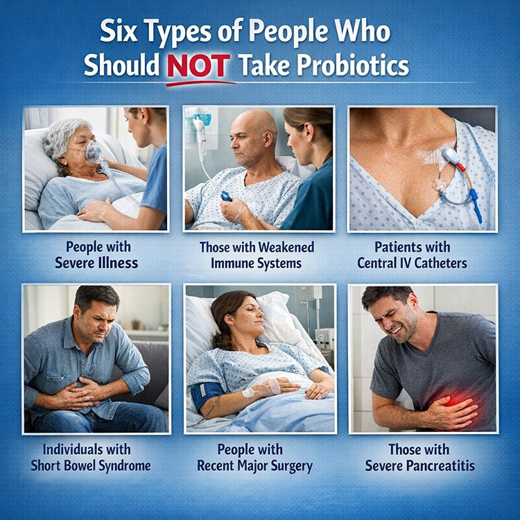 A list of people who should not use probiotics